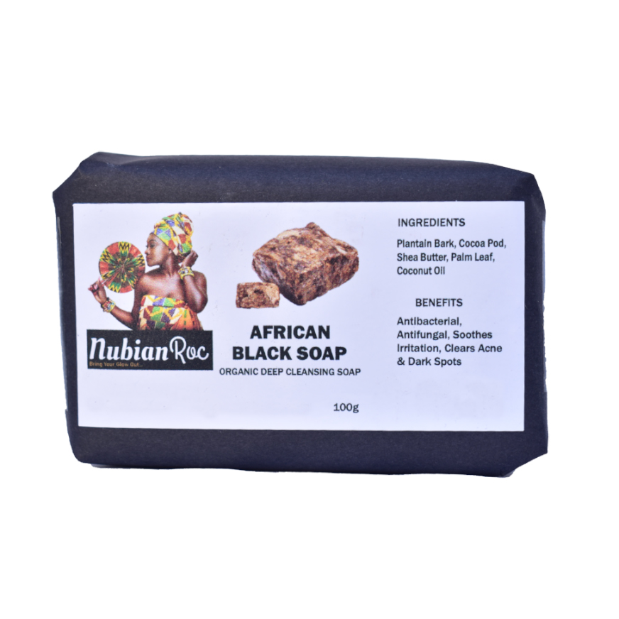 Organic Raw African Black Soap 100g Cannamart 4033